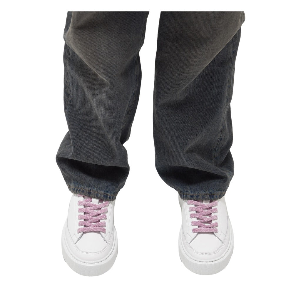D.A.T.E. Leather Sfera Stripe White Gray — view 4