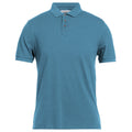 Alpha Studio Cotton Polo Azzurro Dye