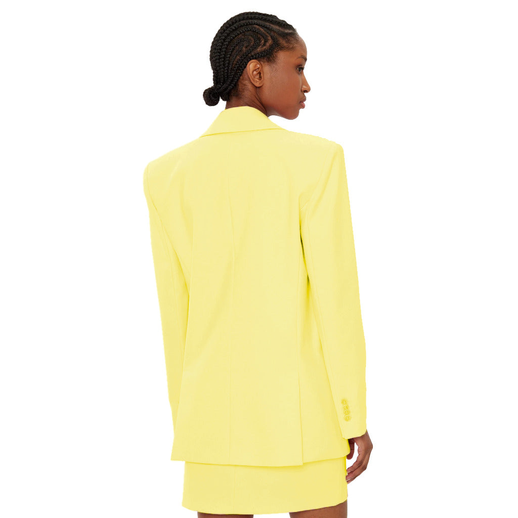 Patrizia Pepe Viscose Jacket Dreamlike Yellow — view 2