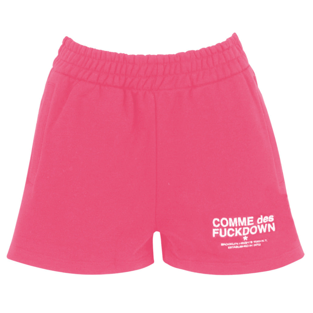 Comme Des Fuckdown Cotton Shorts Cotone Rosa