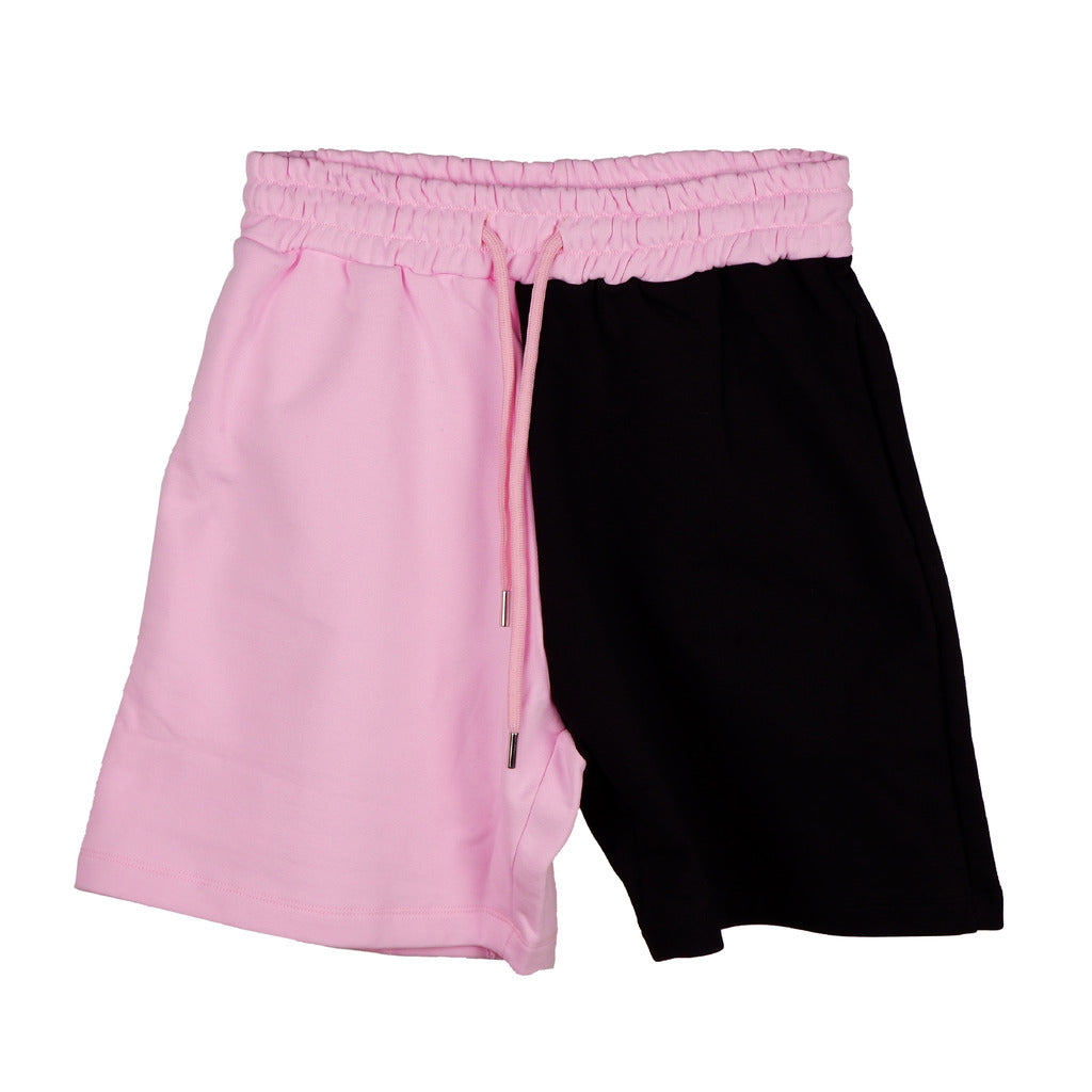 Comme Des Fuckdown Two-Tone Shorts With Rear Graphic Print Drawstring