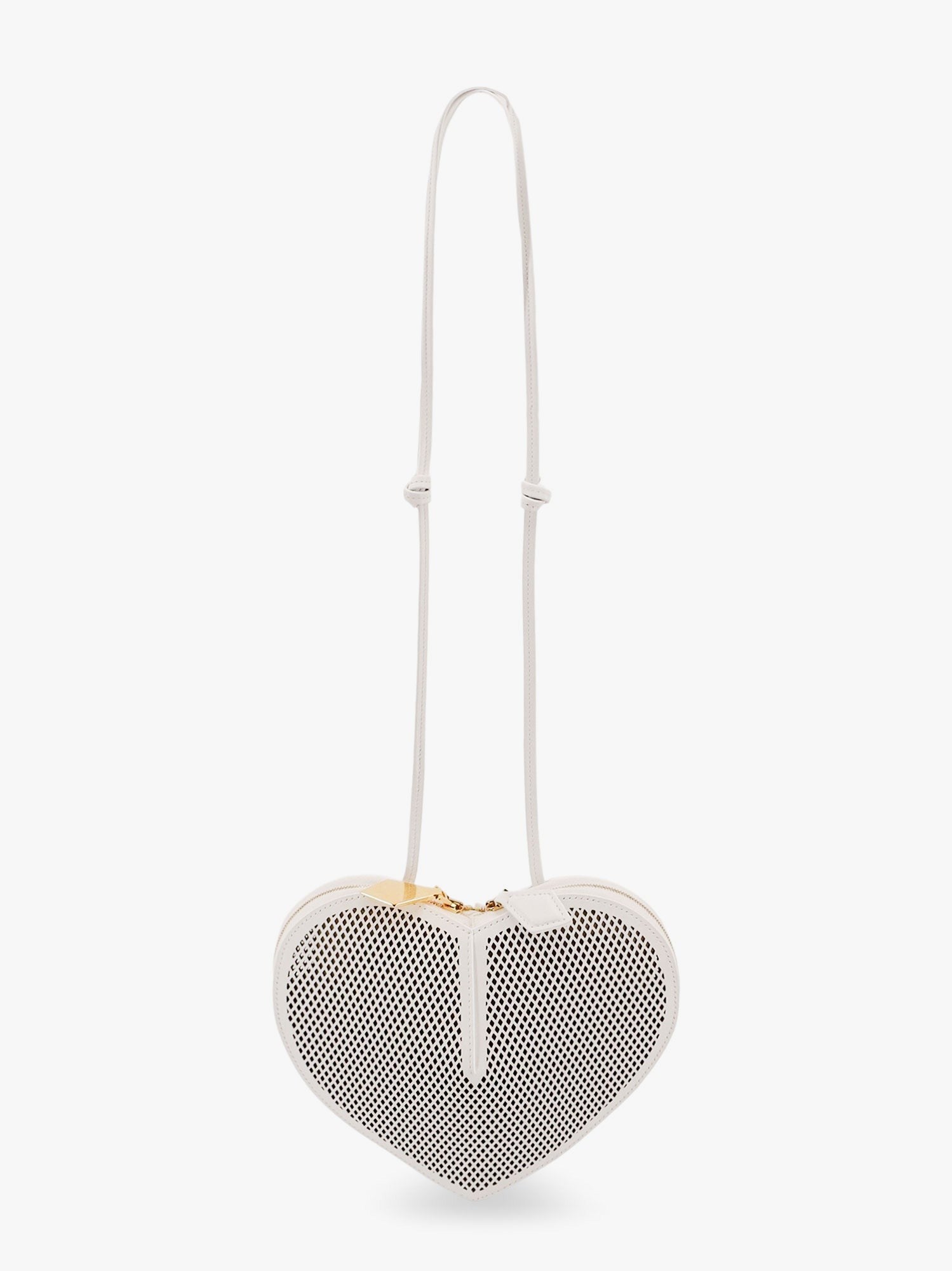 ALAIA Le coeur shoulder bag in leather with fishnet motif