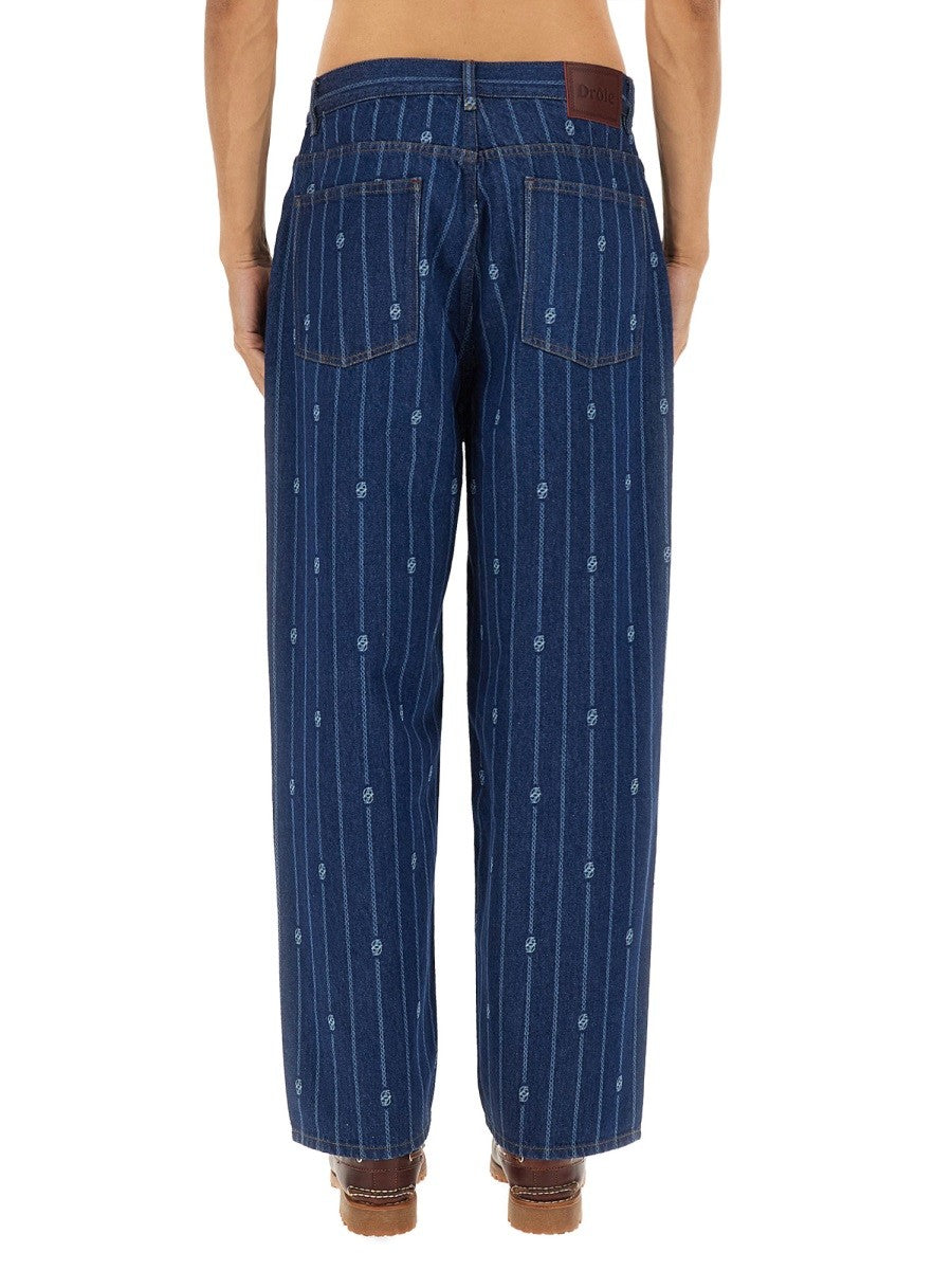 Drole De Monsieur "LE JEAN BAGGY MONOGRAMME" PANTS
