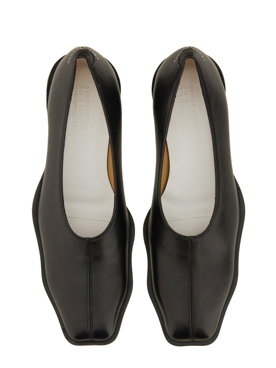 MM6 MAISON MARGIELA LEATHER BALLERINA