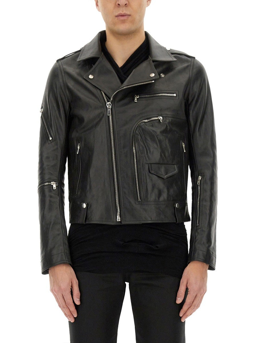 RICK OWENS LEATHER BAUHAUS JACKET