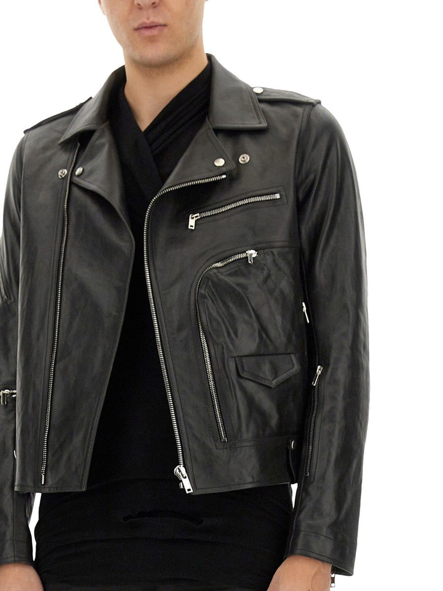 RICK OWENS LEATHER BAUHAUS JACKET