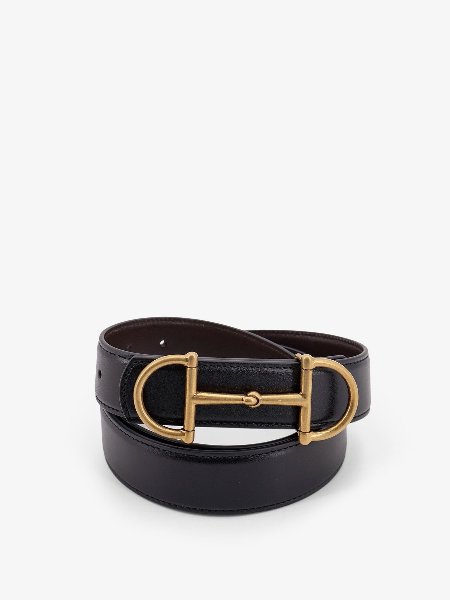 Gucci Leather belt with metal Horsebit