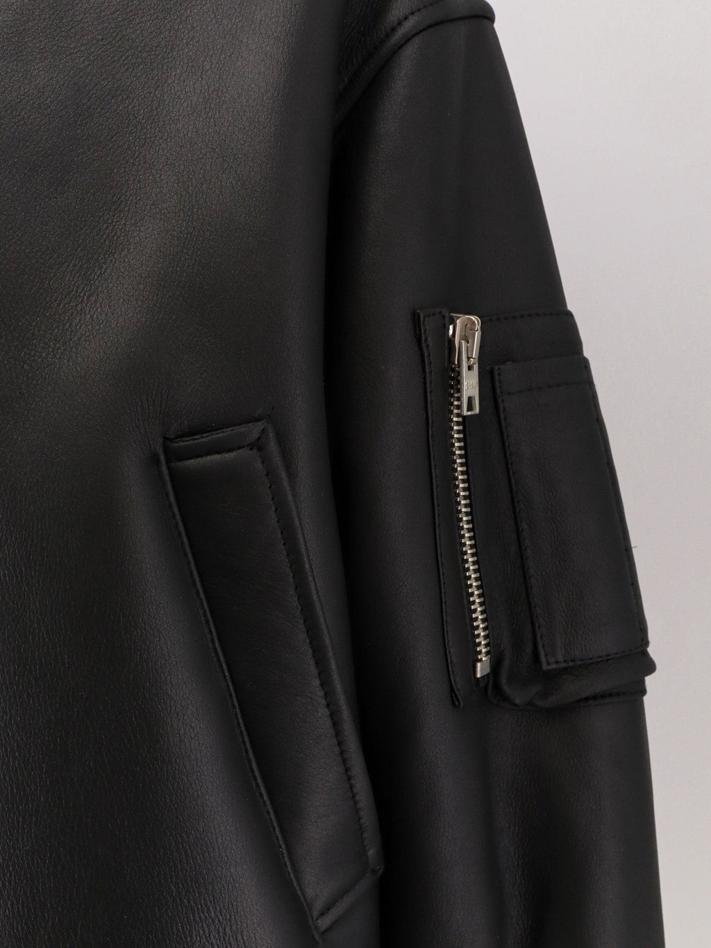 DFOUR Leather bomber jacket