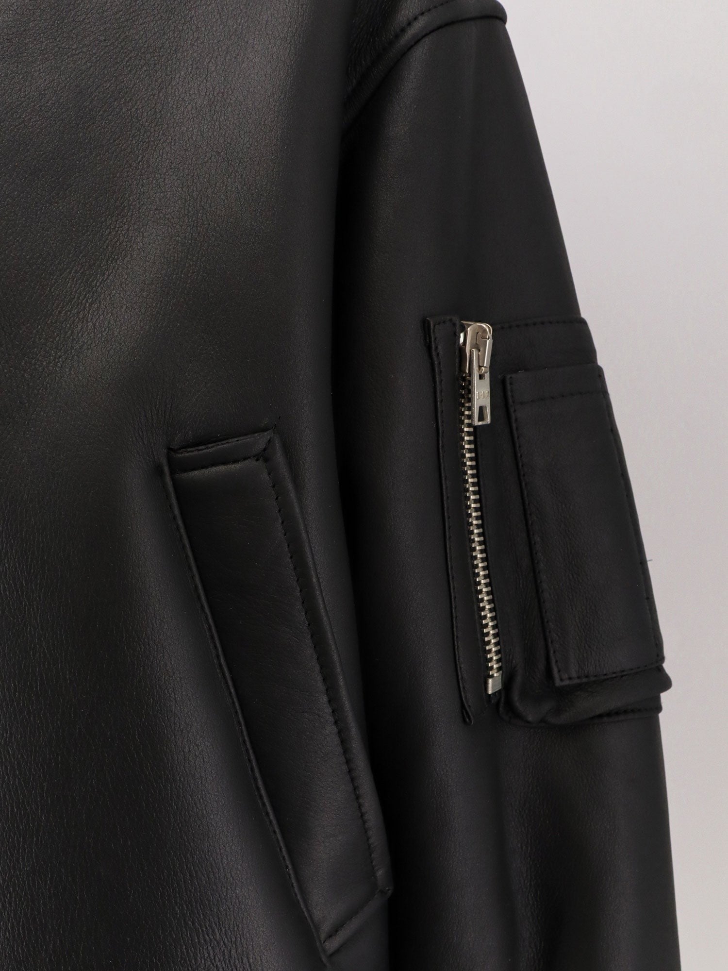 DFOUR Leather bomber jacket