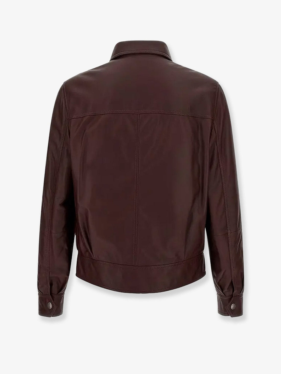 Brunello Cucinelli Leather bomber with padding