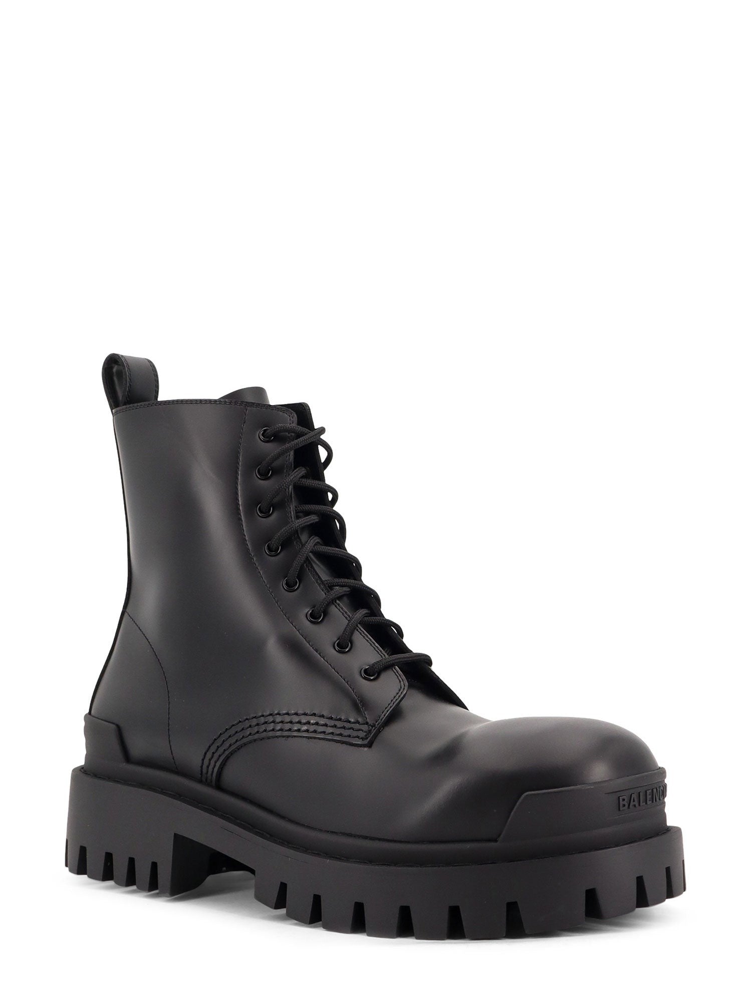 Balenciaga Leather boots with maxi rubber sole