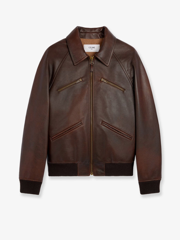 Celine Leather jacket with wool lining