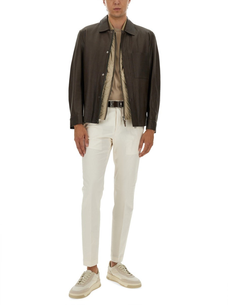 BOSS CAMEL LEATHER JACKET