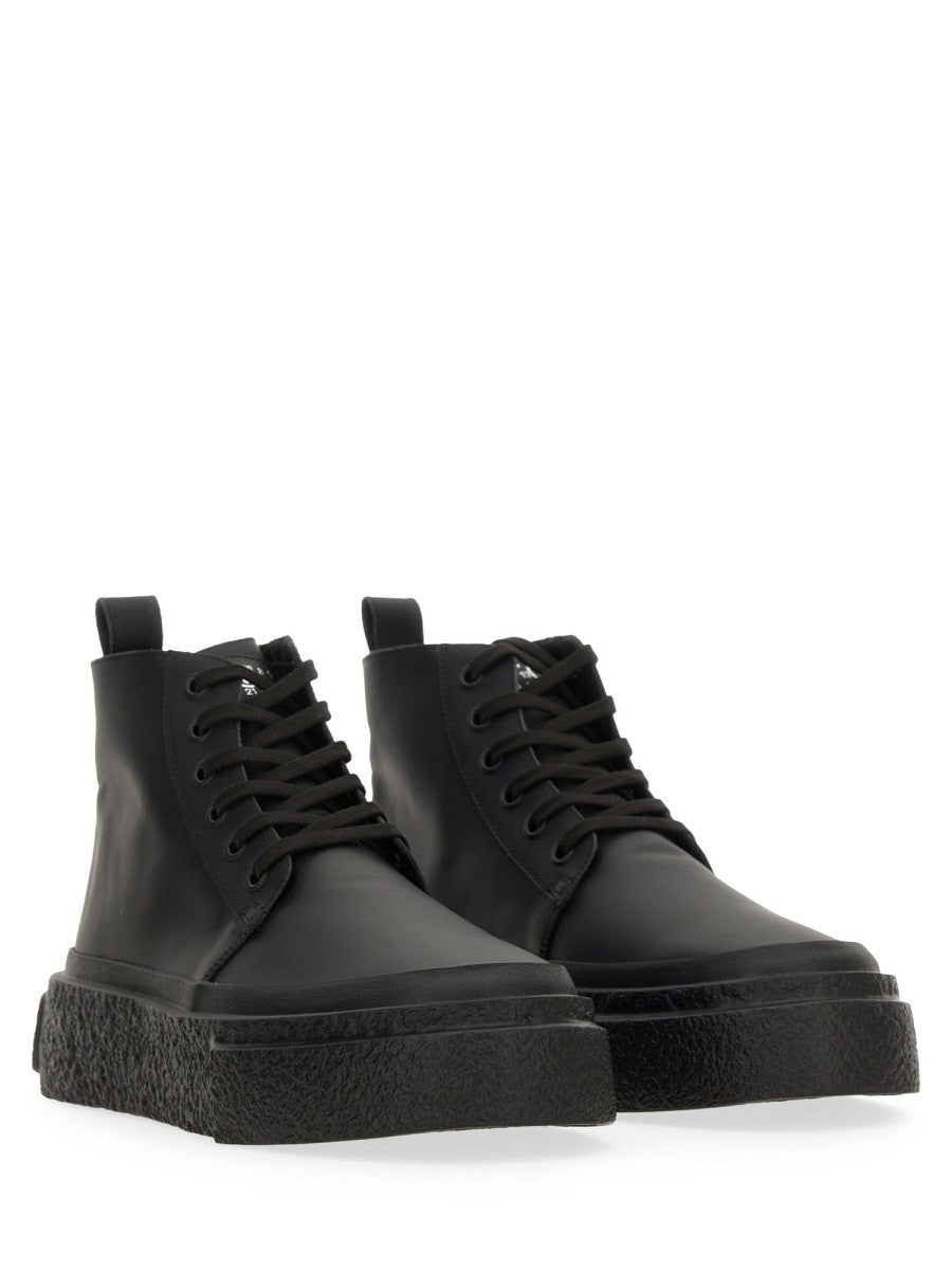 MM6 MAISON MARGIELA LEATHER LACE-UP SNEAKER