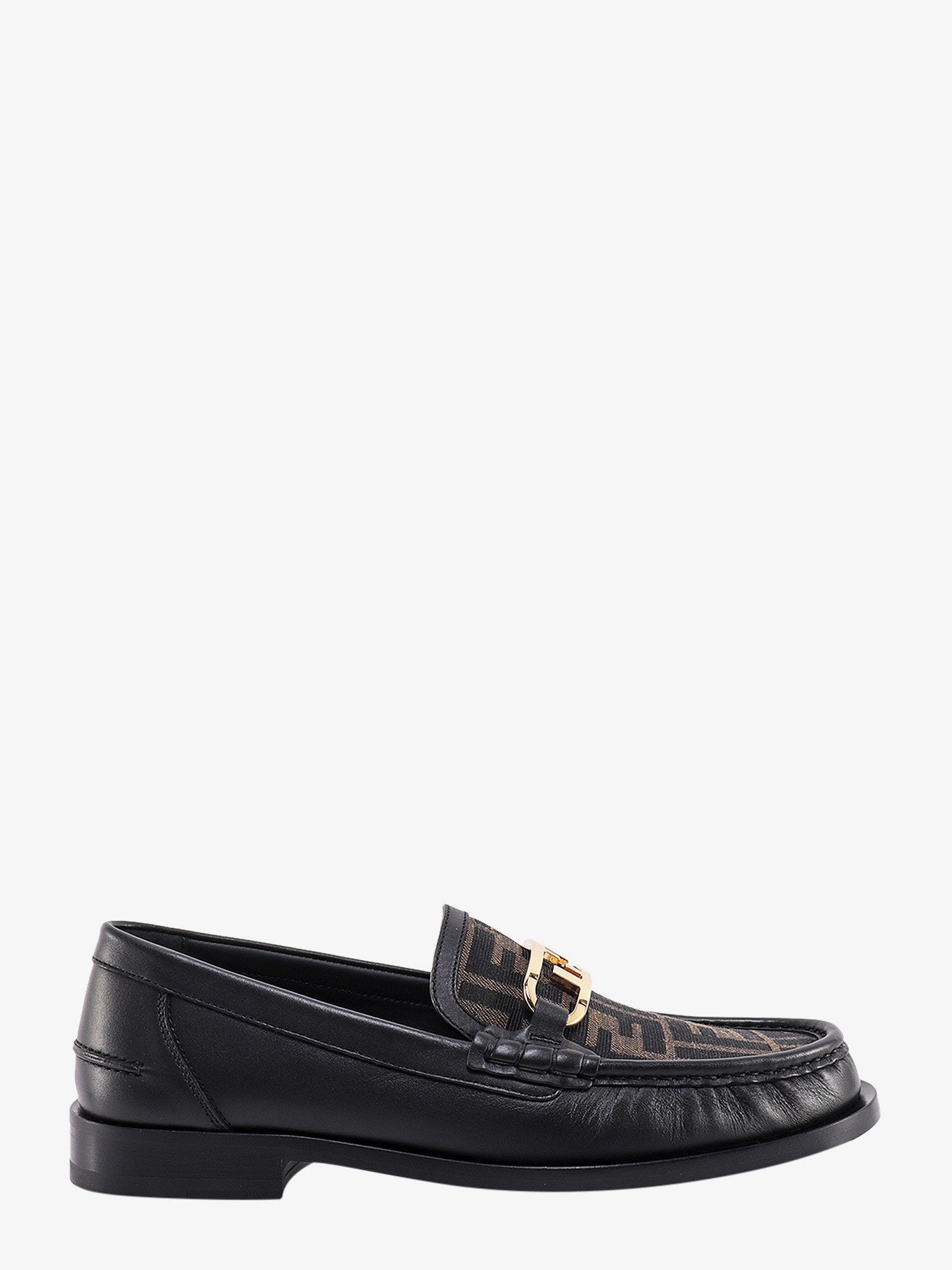 Fendi Fendi O' Lock leather loafer with FF insert