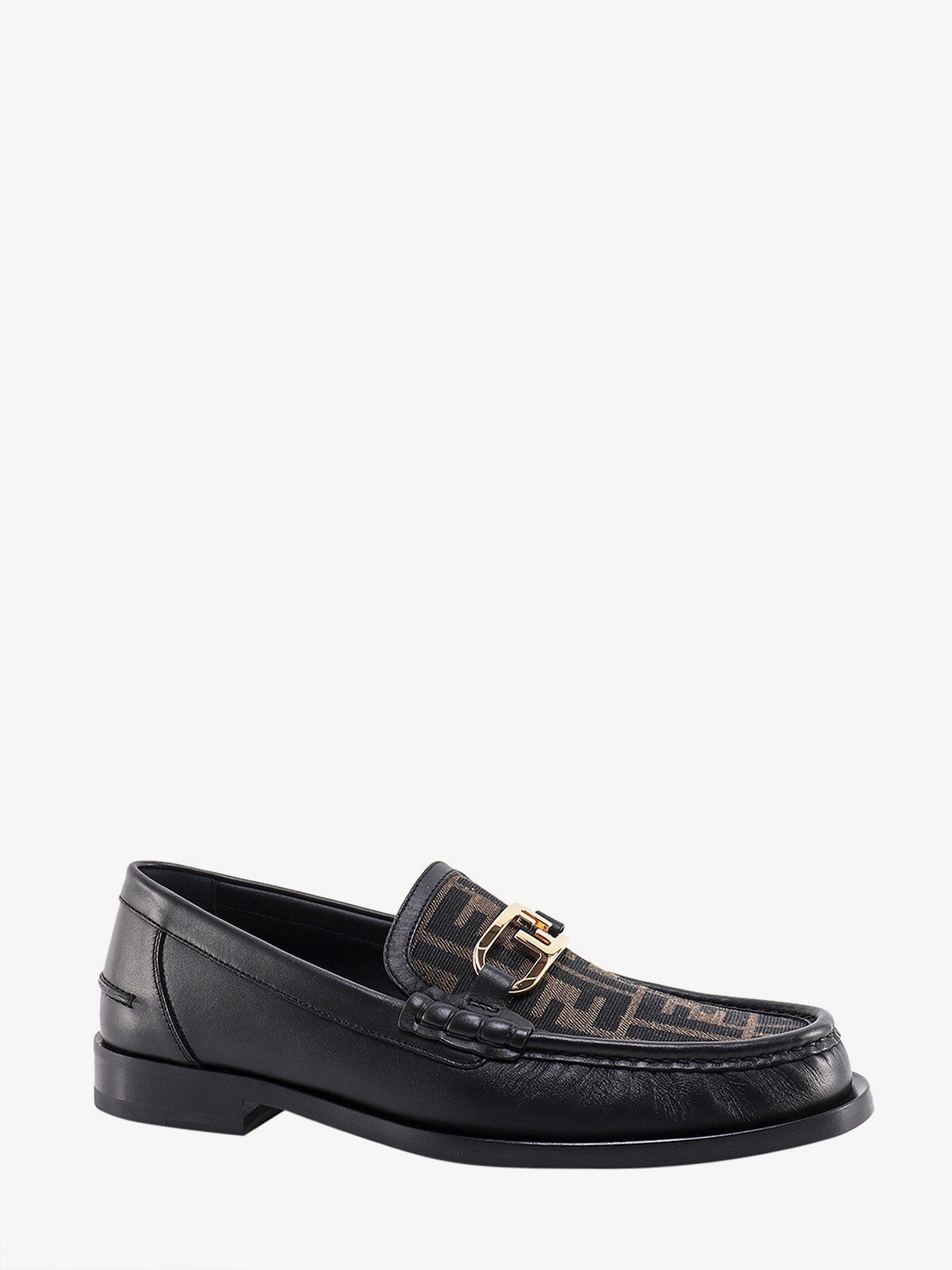 Fendi Fendi O' Lock leather loafer with FF insert