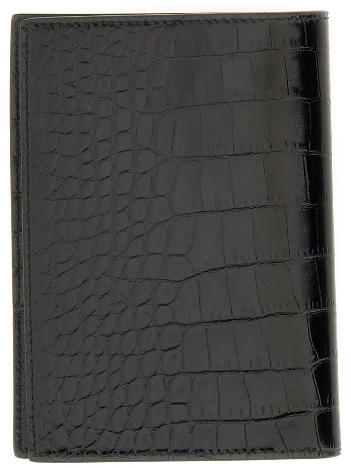 TOM FORD LEATHER PASSPORT HOLDER