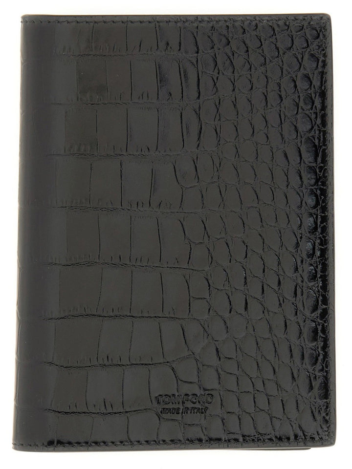 TOM FORD LEATHER PASSPORT HOLDER