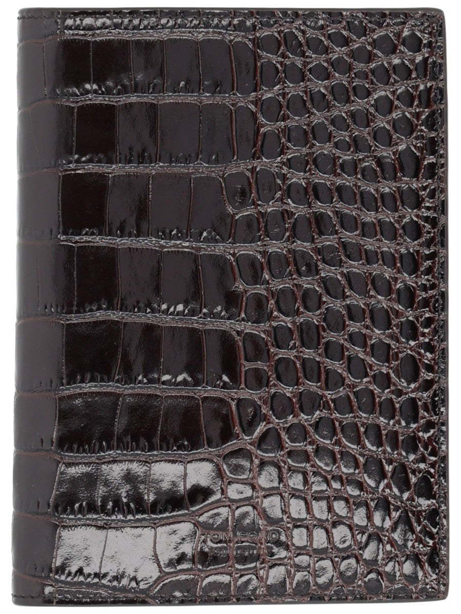 TOM FORD LEATHER PASSPORT HOLDER