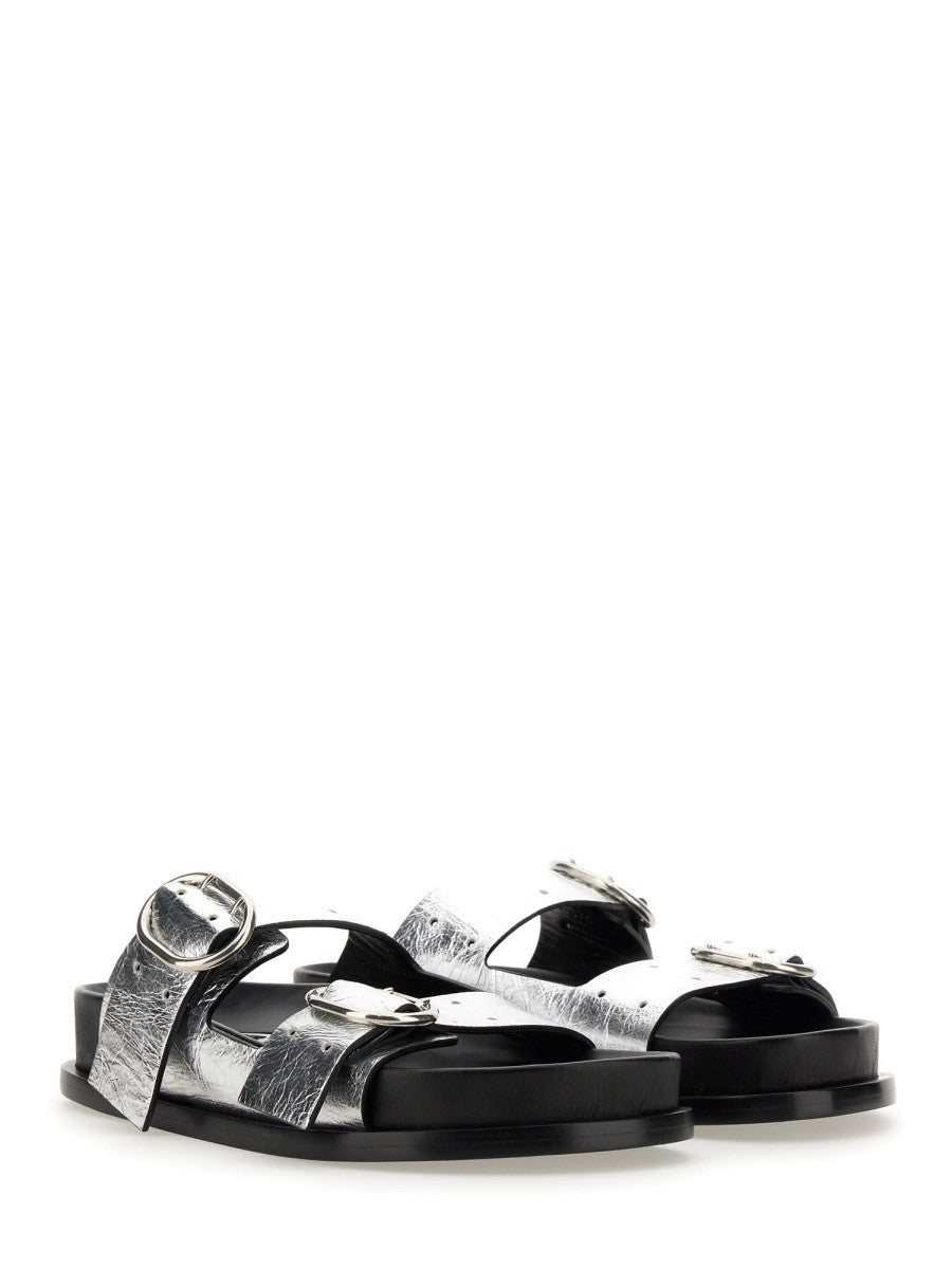 JIL SANDER LEATHER SANDAL WITH BUCKLE