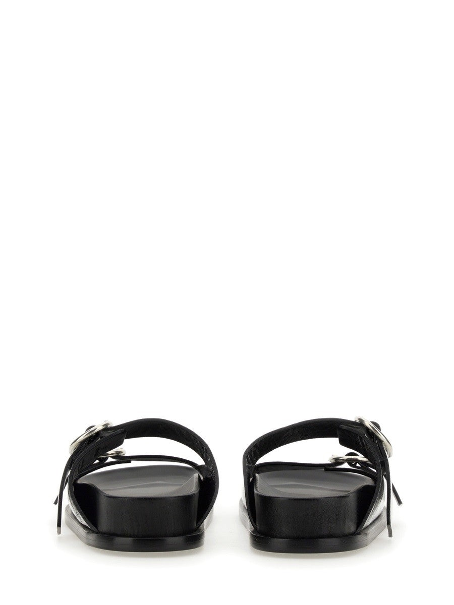 JIL SANDER LEATHER SANDAL WITH BUCKLE