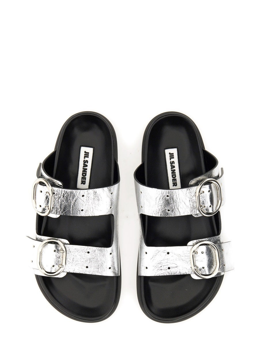 JIL SANDER LEATHER SANDAL WITH BUCKLE