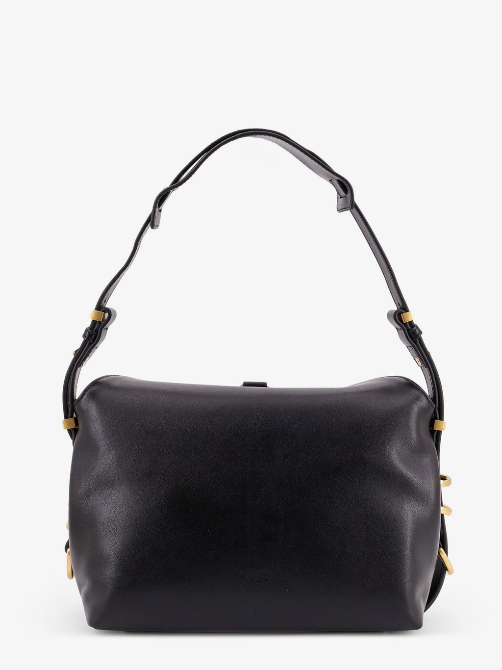 Pinko Leather shoulder bag with metal logo detail