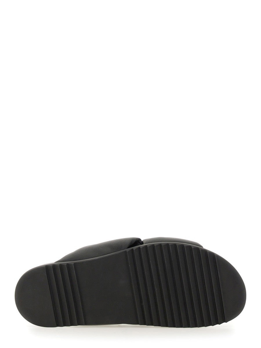 RICK OWENS LEATHER SLIDE SANDAL