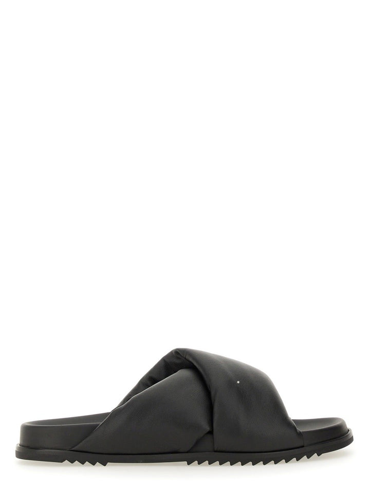 RICK OWENS LEATHER SLIDE SANDAL