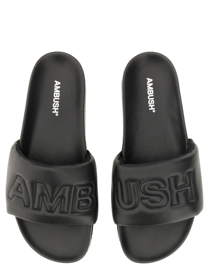 AMBUSH LEATHER SLIDE SANDAL