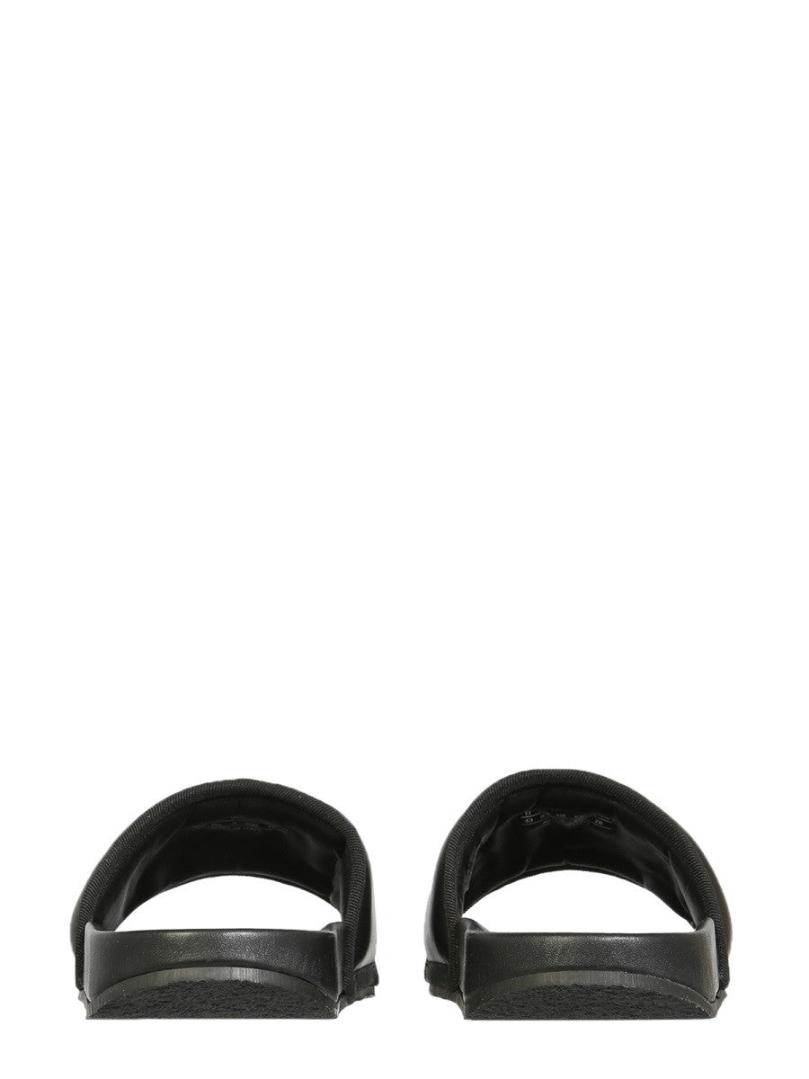 AMBUSH LEATHER SLIDE SANDALS
