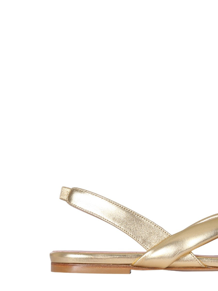GIA BORGHINI LEATHER SLINGBACK SANDALS