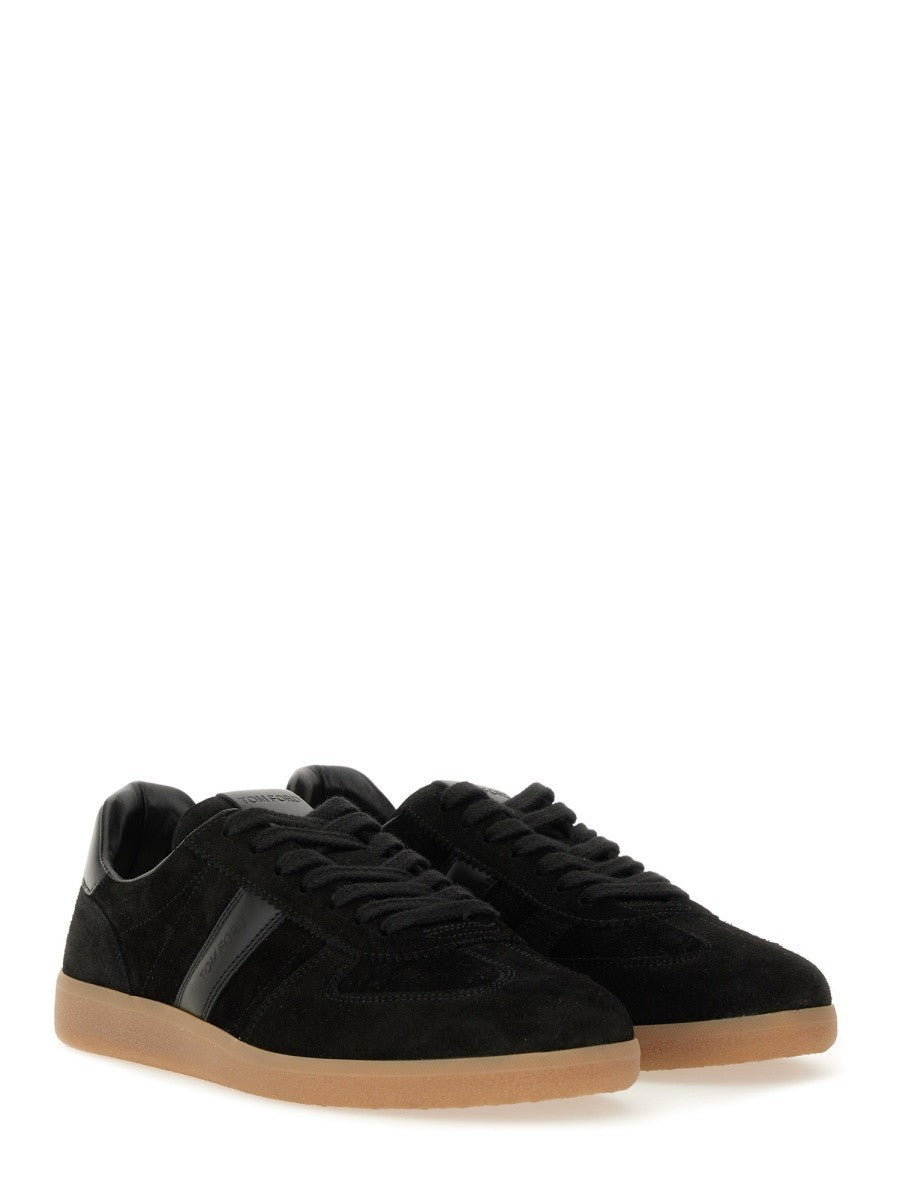 TOM FORD LEATHER SNEAKER WITH LOGO