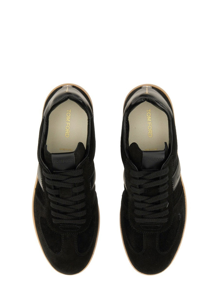 TOM FORD LEATHER SNEAKER WITH LOGO