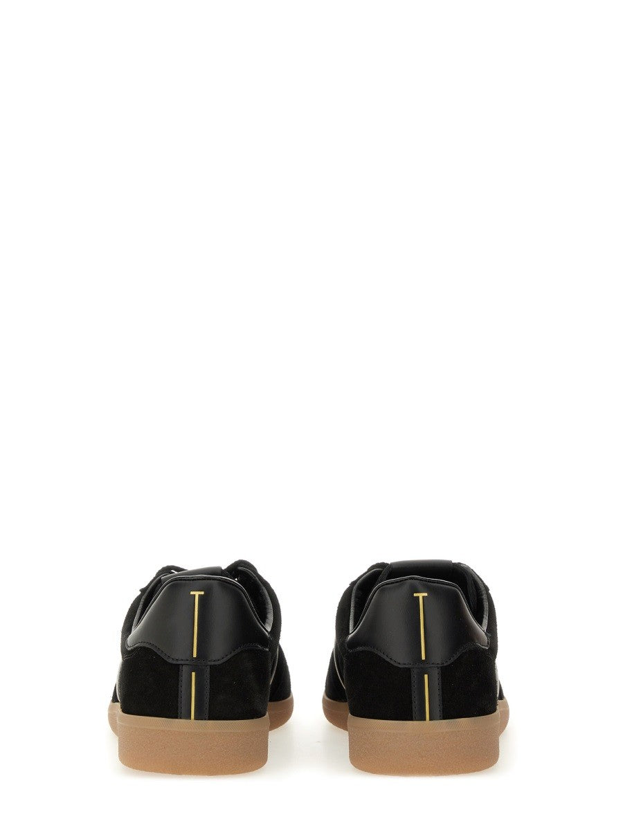 TOM FORD LEATHER SNEAKER WITH LOGO