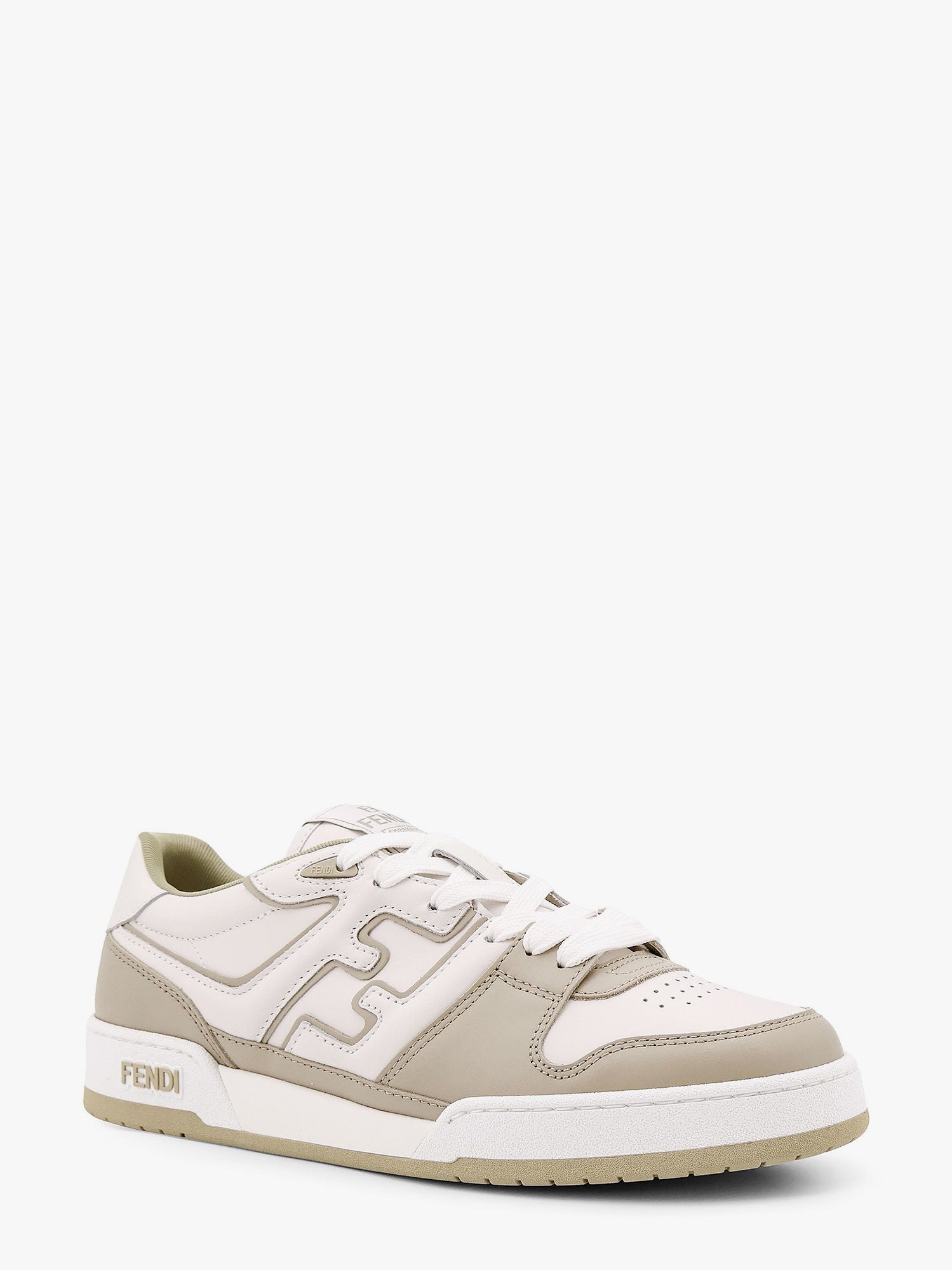 Fendi Leather sneakers with ff lateral logo