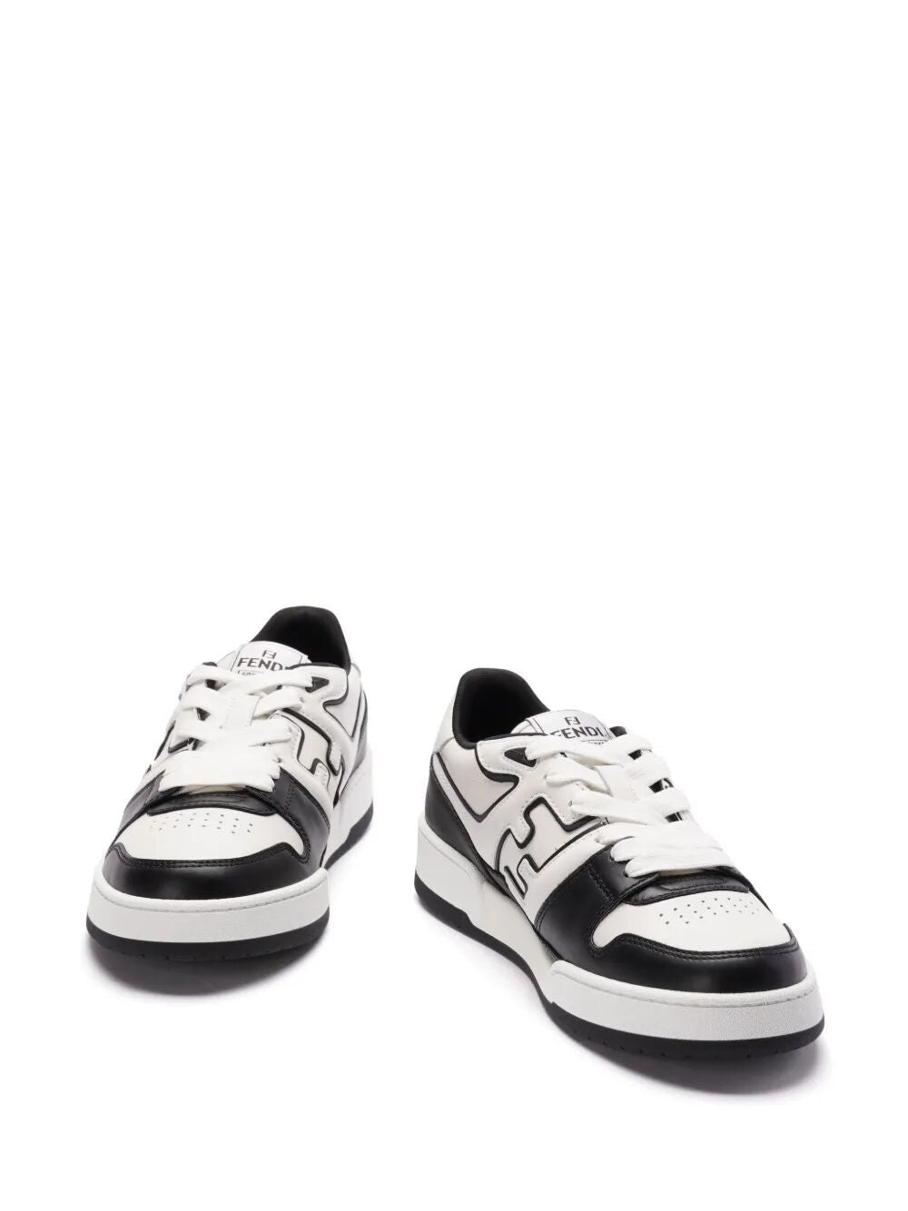 Fendi Leather sneakers with ff lateral logo
