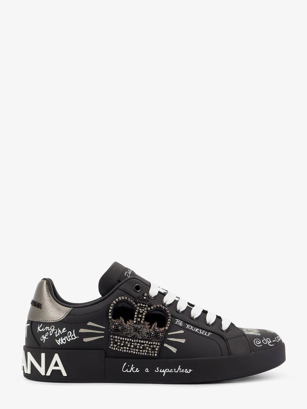 Dolce & Gabbana Leather sneakers with iconic prints