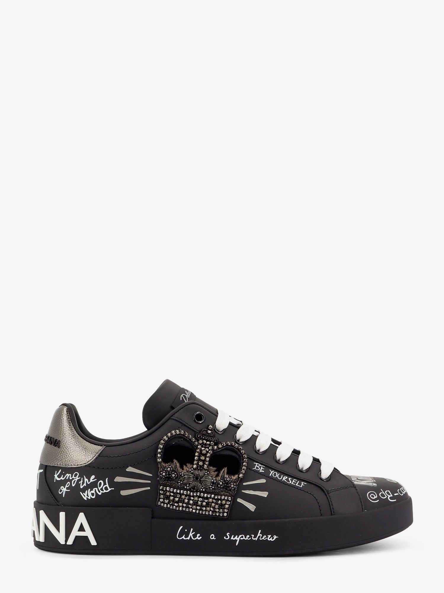 Dolce & Gabbana Leather sneakers with iconic prints