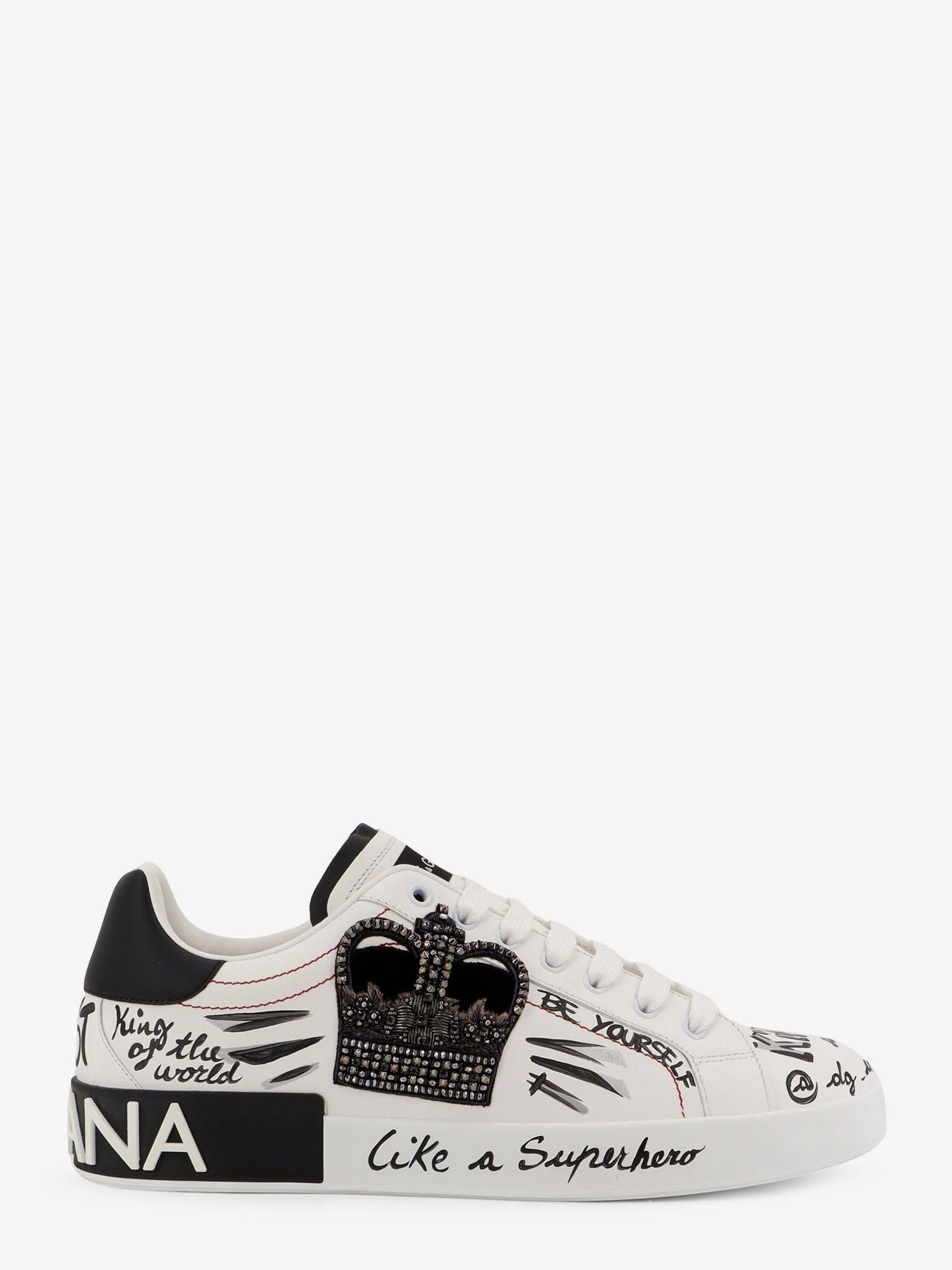 Dolce & Gabbana Leather sneakers with iconic prints