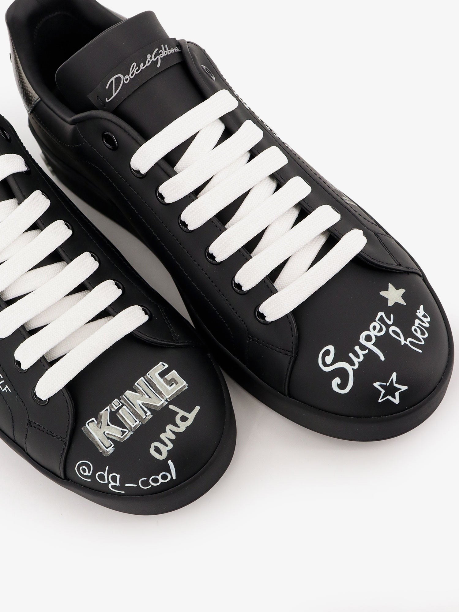 Dolce & Gabbana Leather sneakers with iconic prints