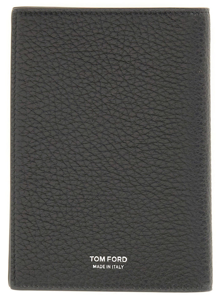 TOM FORD LEATHER "T" CARD HOLDER