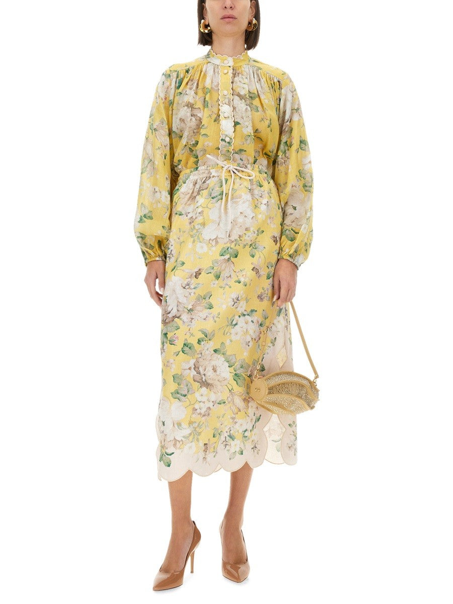 ZIMMERMANN LINEN SKIRT