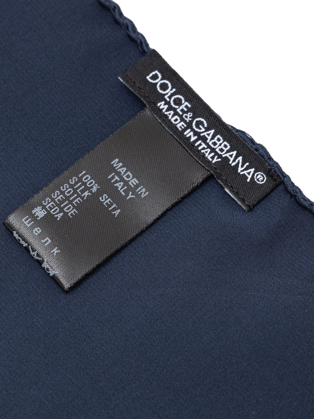 Dolce & Gabbana Blue Silk Pocket Square – 31x31cm – Siebentaschen