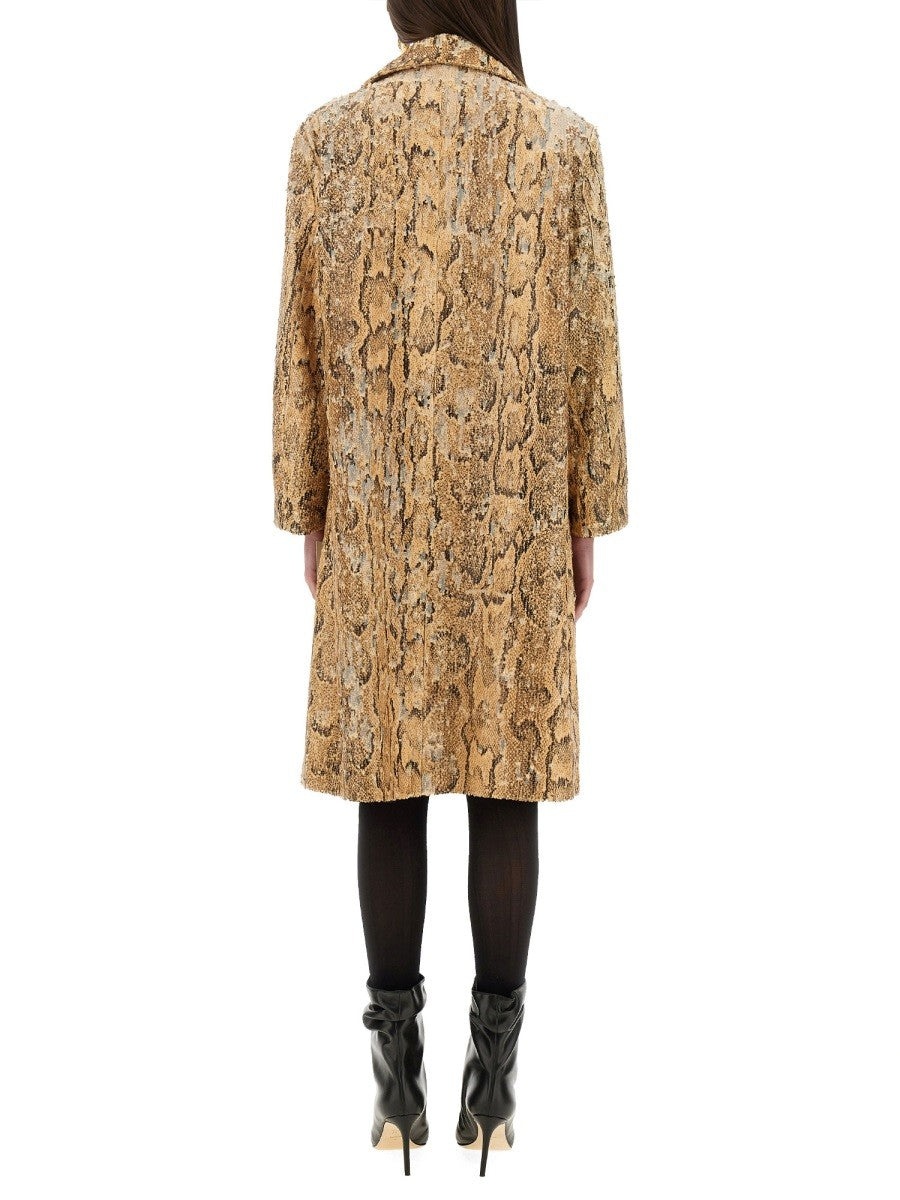 Dries Van Noten LONG COAT WITH SEQUINS