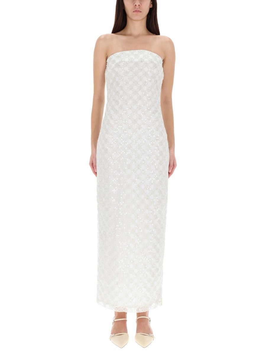 ROTATE BIRGER CHRISTENSEN LONG DRESS WITH BEADS