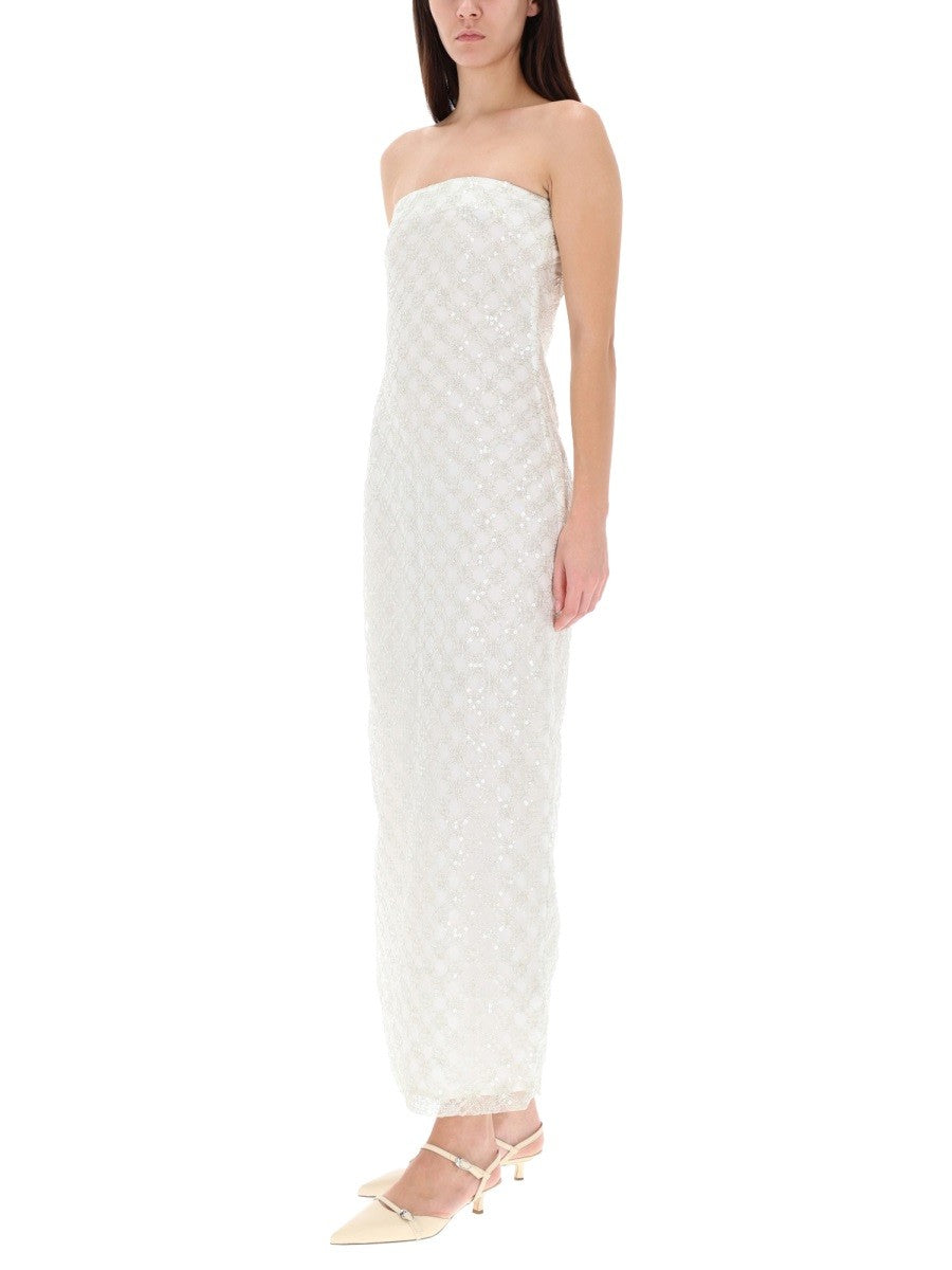 ROTATE BIRGER CHRISTENSEN LONG DRESS WITH BEADS