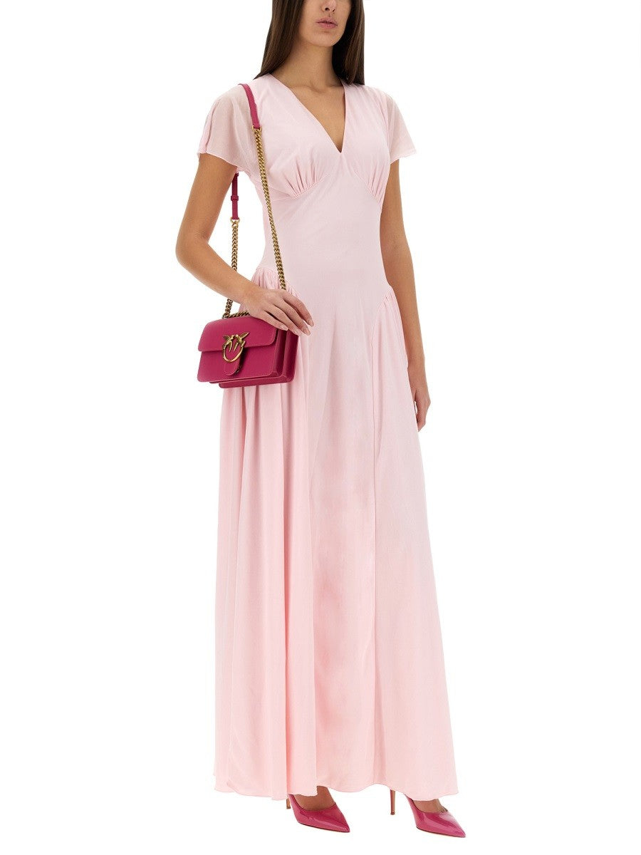 ROTATE BIRGER CHRISTENSEN LONG DRESS WITH DRAPE