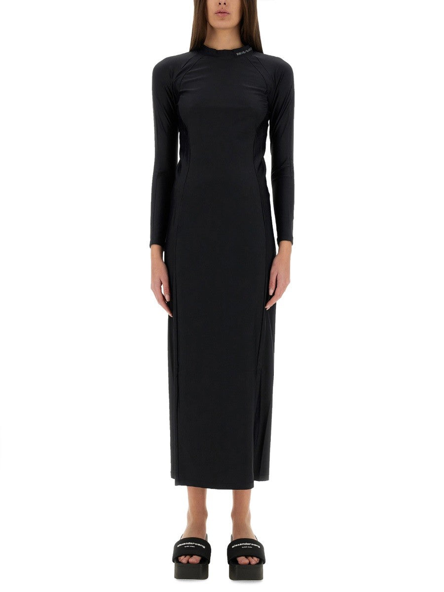 ALEXANDERWANG.T LONG DRESS WITH LOGO