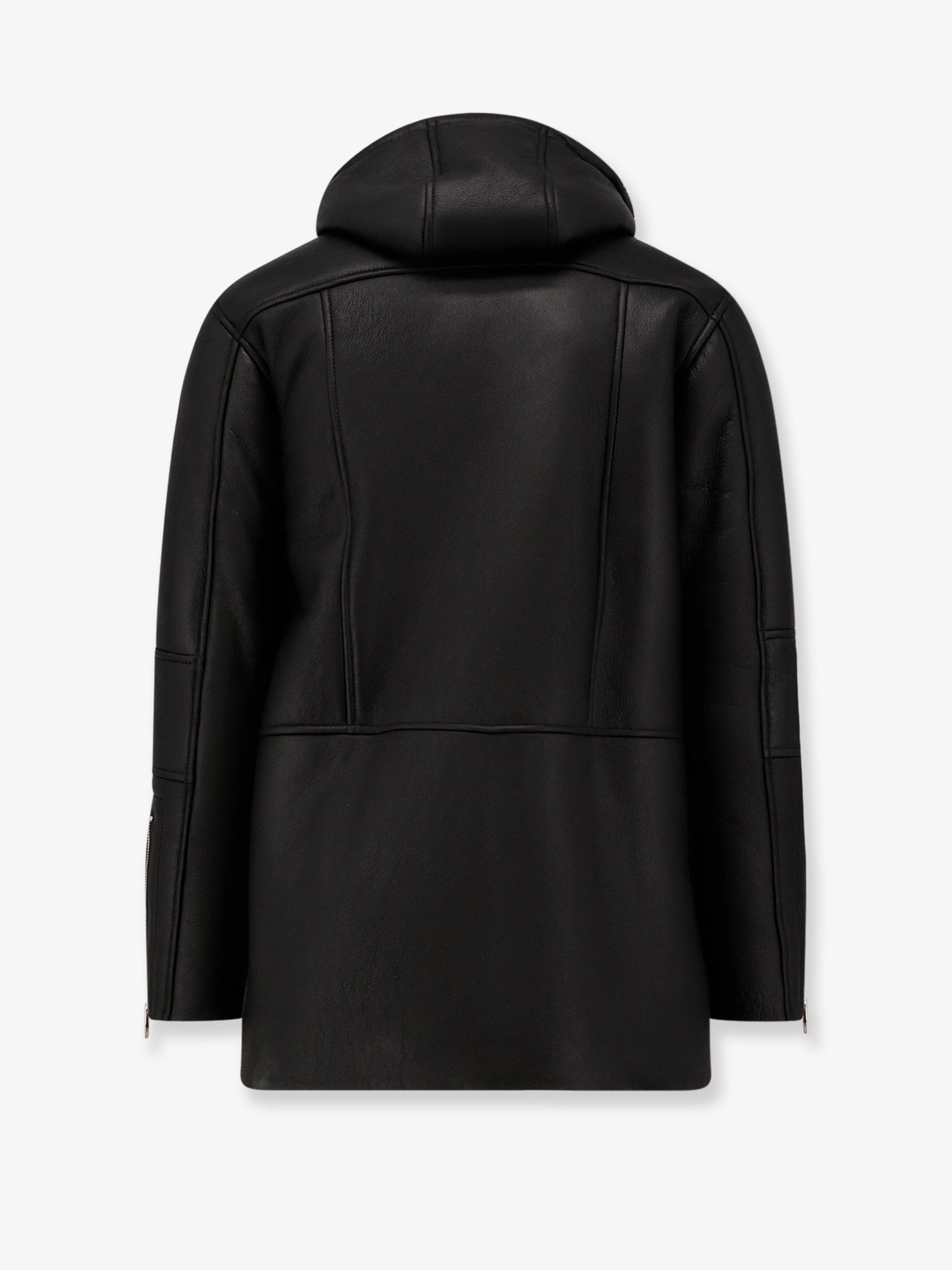 DFOUR Long leather jacket